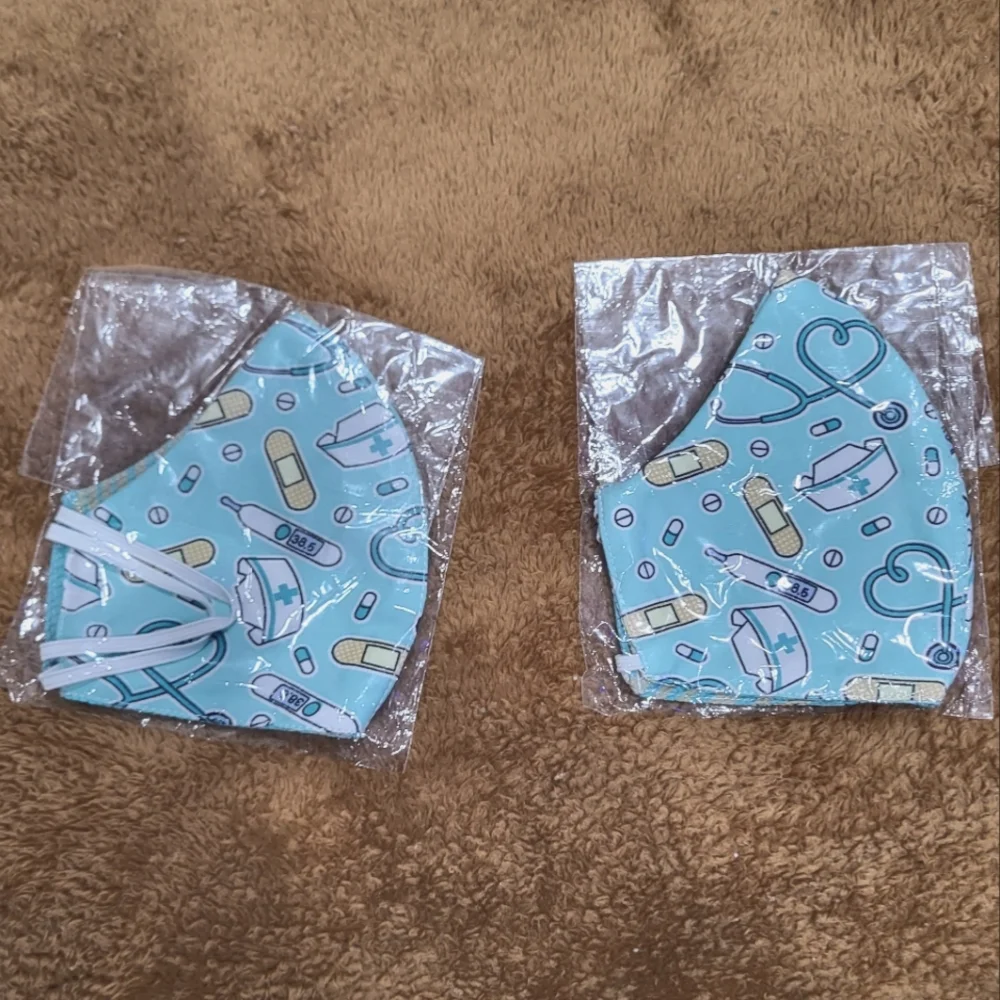 Reusable Adult Face Mask 2pack Doctor Theme, nose - chin 4.5